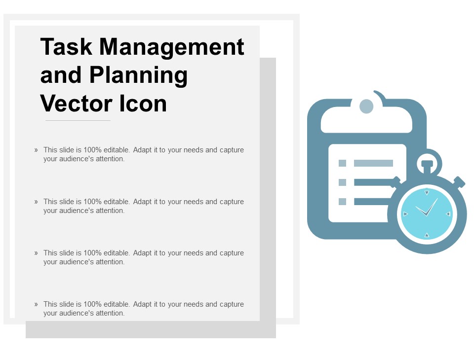 Task Management And Planning Vector Icon Ppt Powerpoint Presentation Icon Master Slide