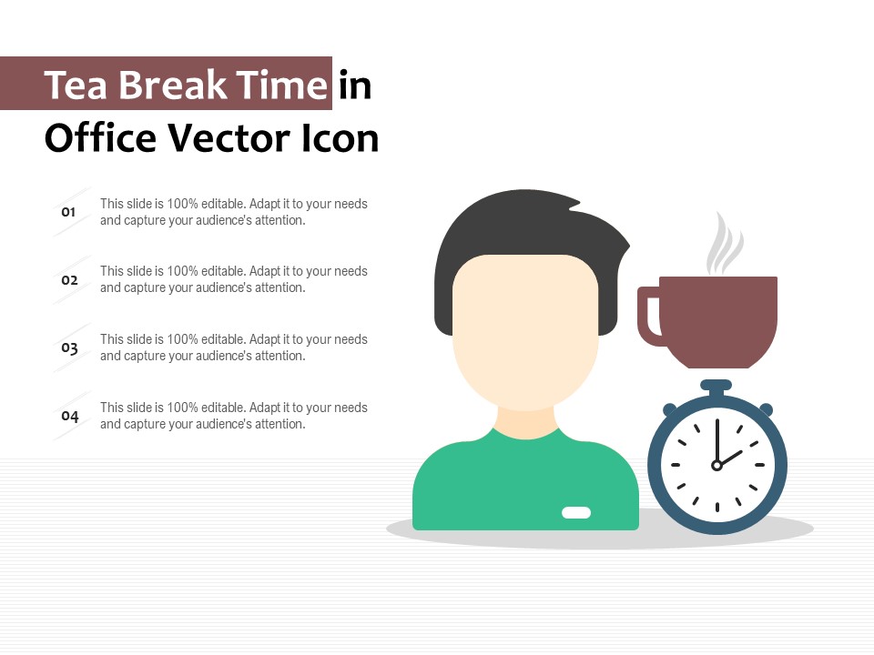 Tea Break Time In Office Vector Icon Ppt PowerPoint Presentation Gallery Inspiration PDF