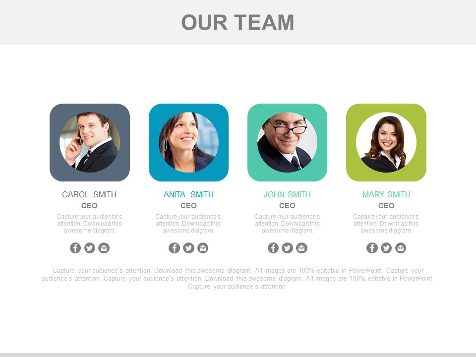 Team Introduction With Planning Tags Powerpoint Slides