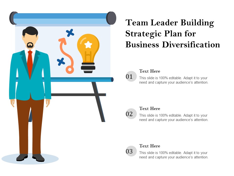 Team Leader Building Strategic Plan For Business Diversification Ppt PowerPoint Presentation Icon Show PDF