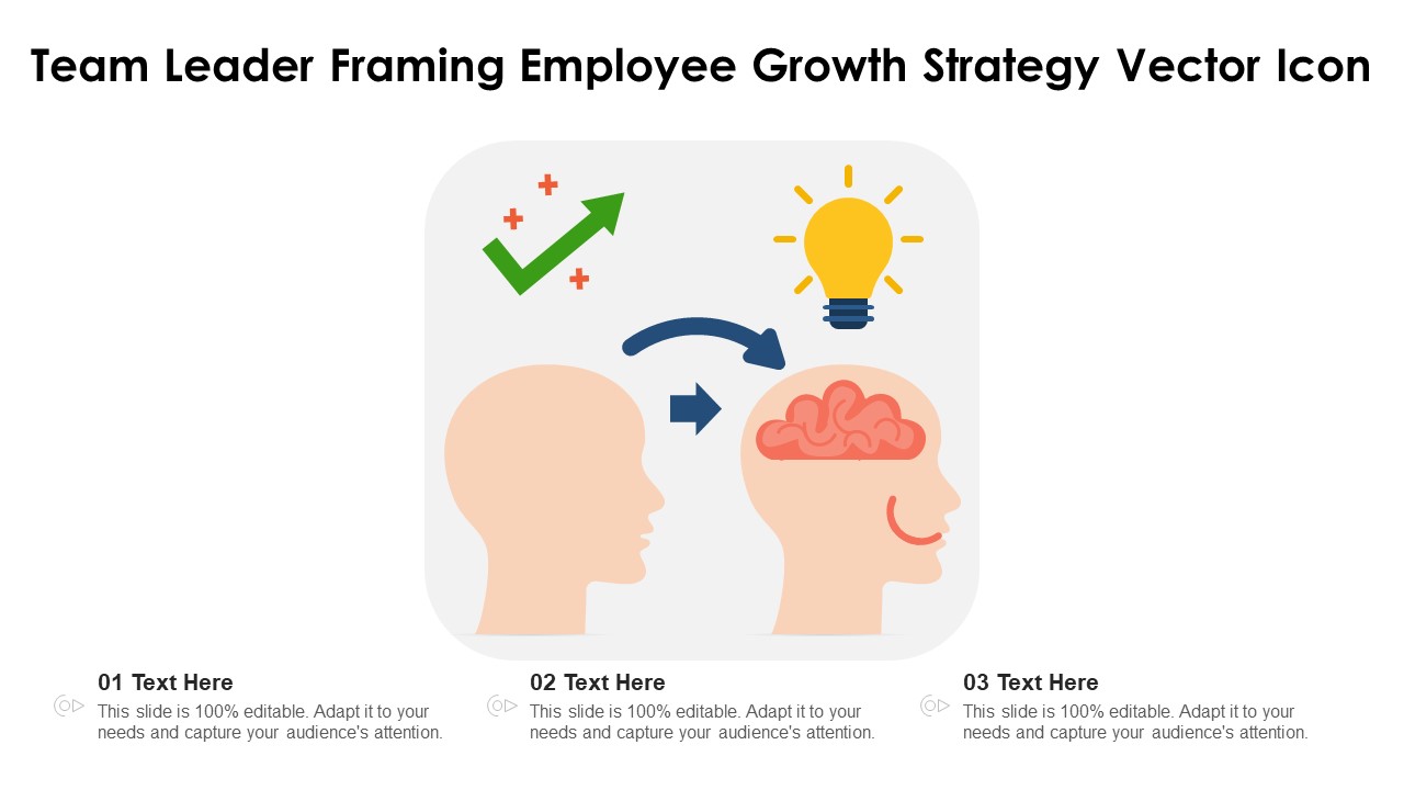 Team Leader Framing Employee Growth Strategy Vector Icon Ppt PowerPoint Presentation Icon Model PDF