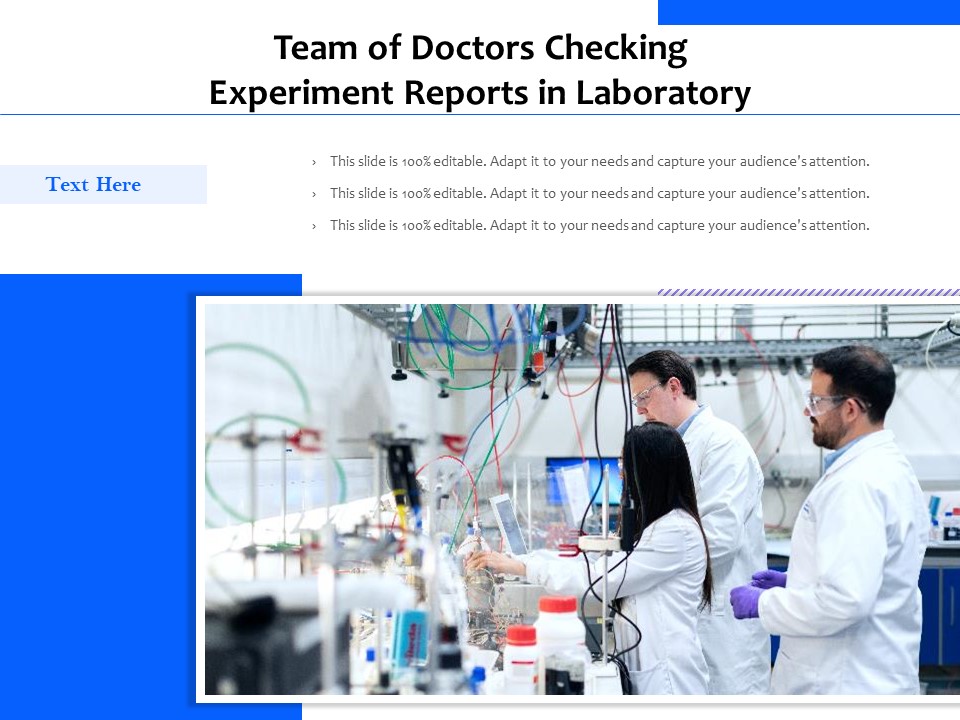Team Of Doctors Checking Experiment Reports In Laboratory Ppt PowerPoint Presentation Gallery Good PDF