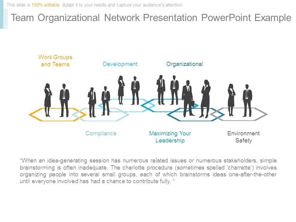 Team Organizational Network Presentation Powerpoint Example