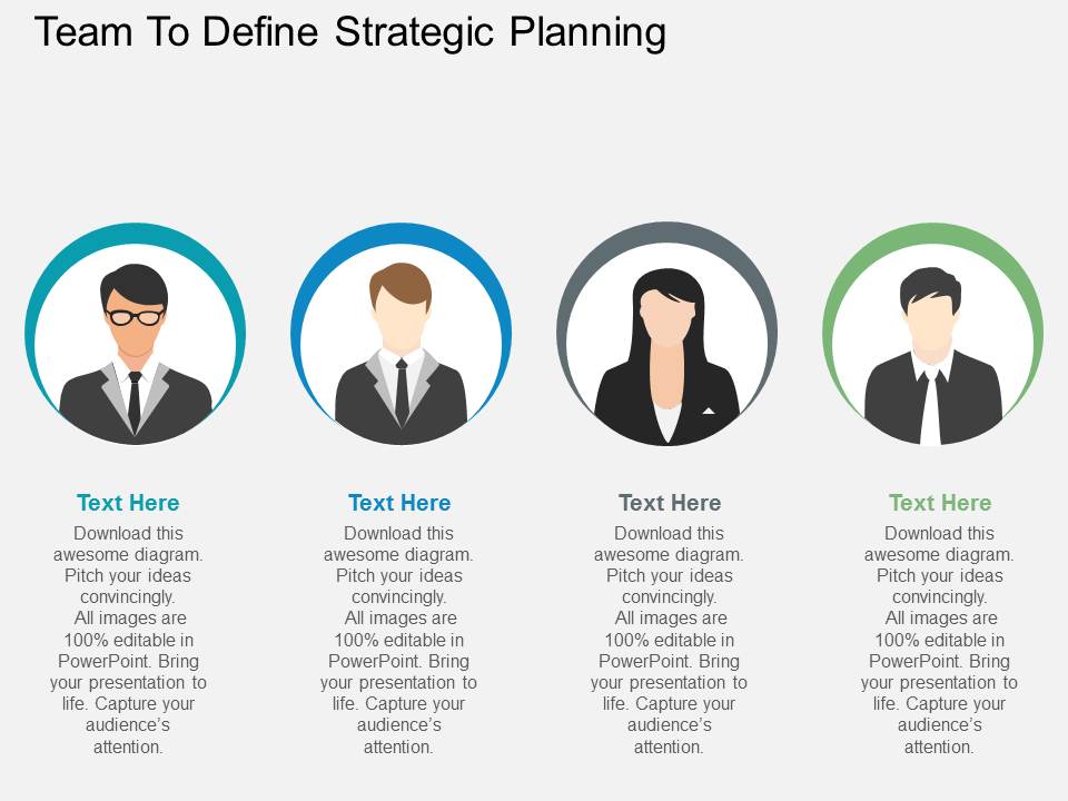 Team To Define Strategic Planning Powerpoint Template