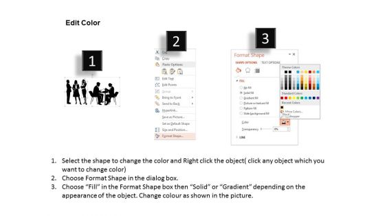 Teamwork Diagram For Conjoint Analysis Powerpoint Template
