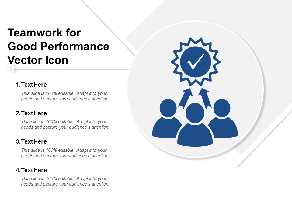 Teamwork For Good Performance Vector Icon Ppt Powerpoint Presentation Portfolio Maker
