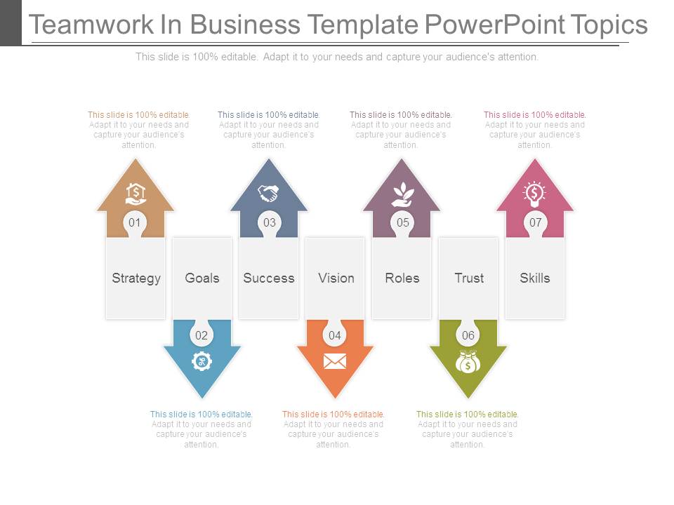 Teamwork In Business Template Powerpoint Topics