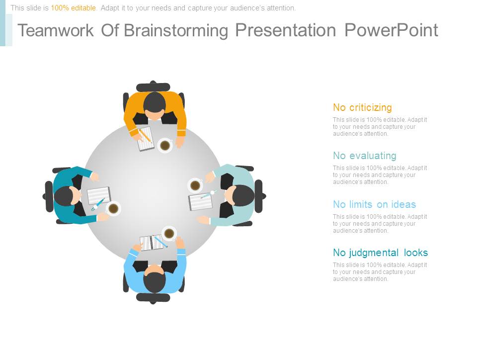 Teamwork Of Brainstorming Presentation Powerpoint