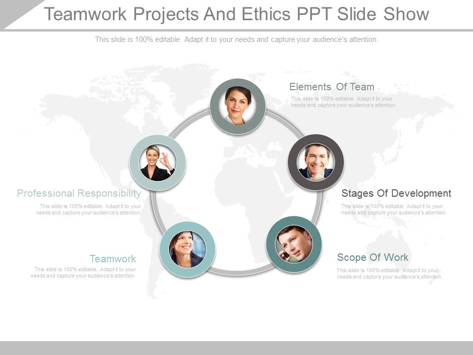 Teamwork Projects And Ethics Ppt Slide Show