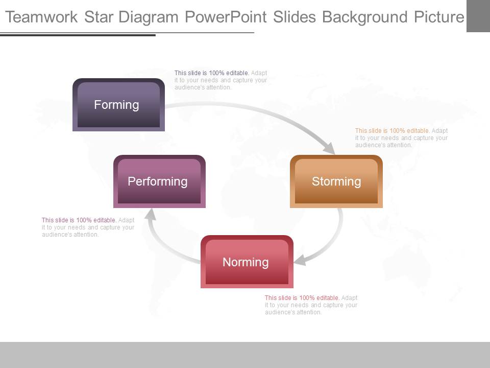 Teamwork Star Diagram Powerpoint Slides Background Picture