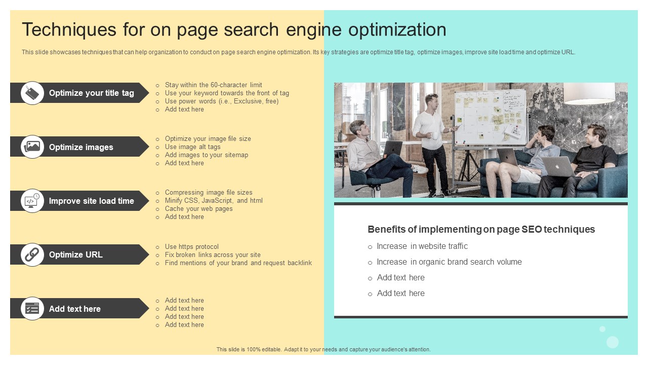 Techniques For On Page Search Engine Optimization Online And Offline Brand Promotion Elements PDF