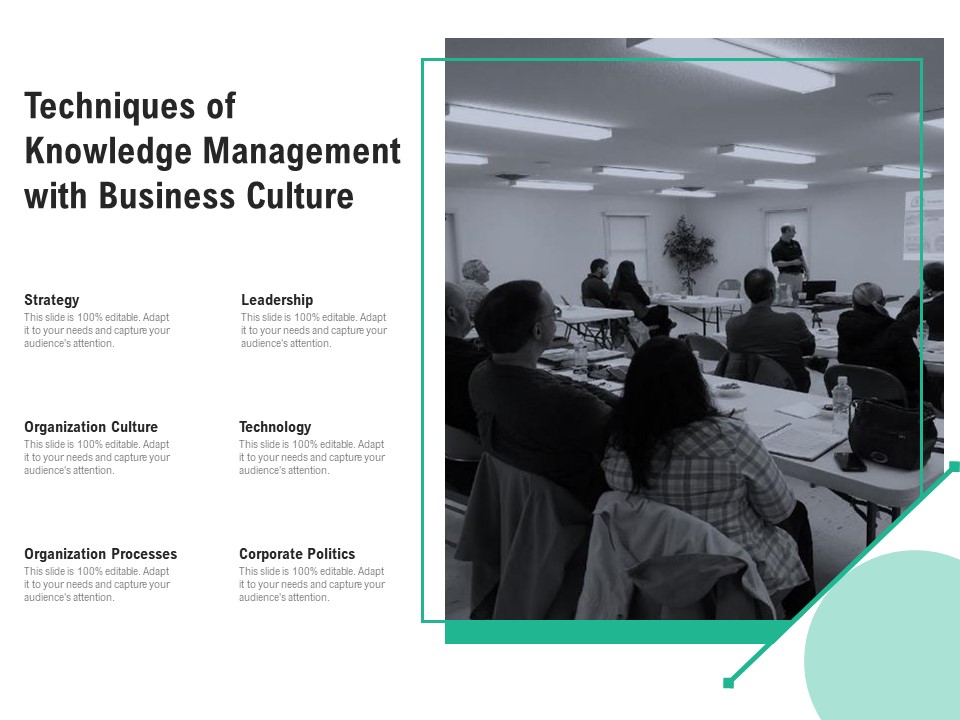 Techniques Of Knowledge Management With Business Culture Ppt PowerPoint Presentation Infographics Infographics PDF