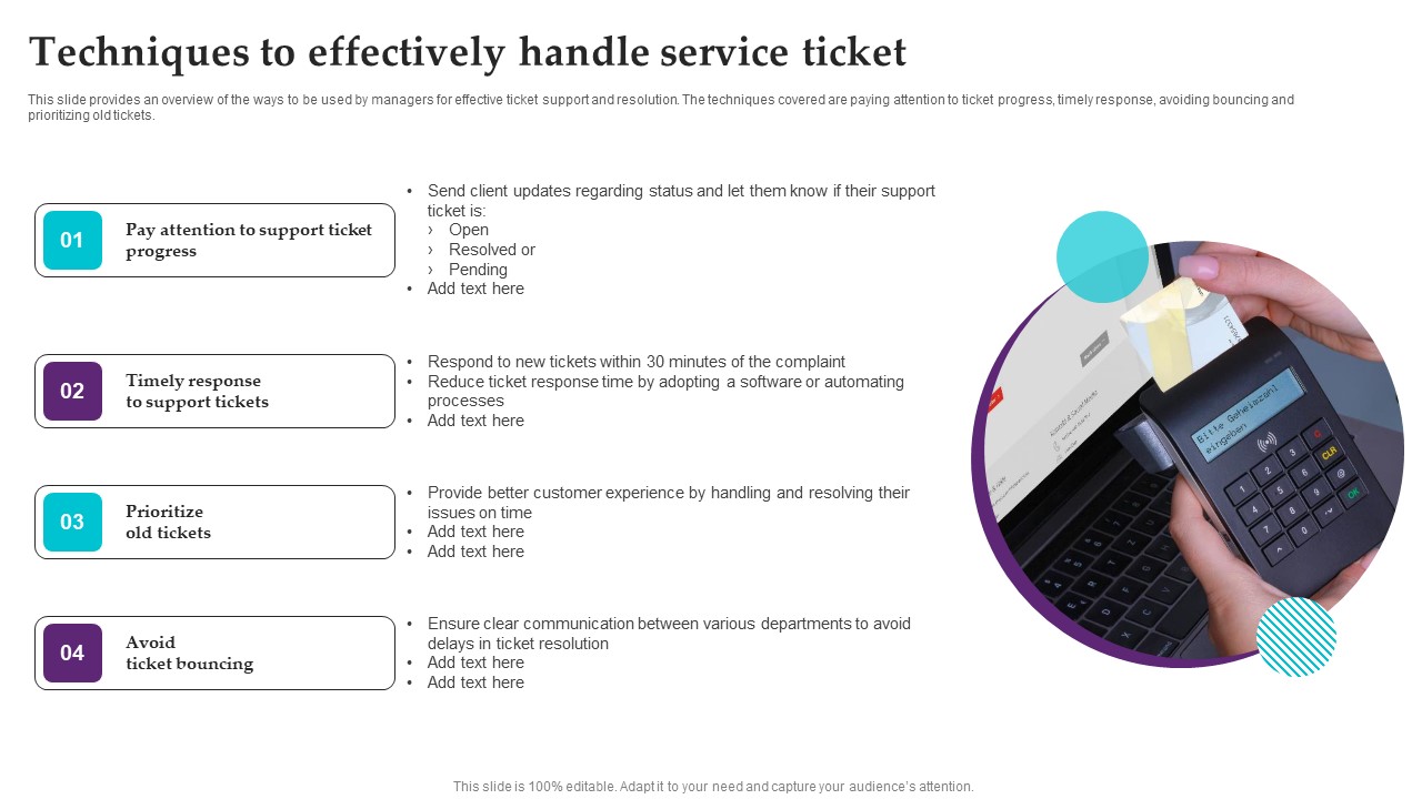 Techniques To Effectively Handle Service Ticket Slides PDF