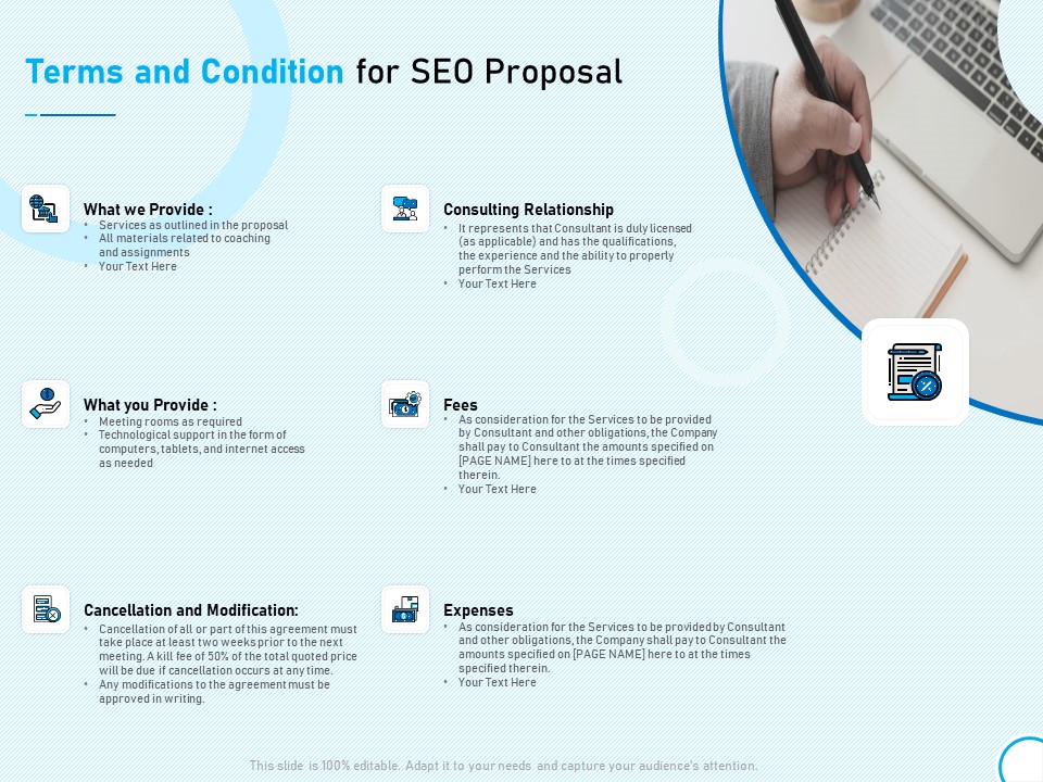 Terms And Condition For SEO Proposal Ppt Styles Outline PDF