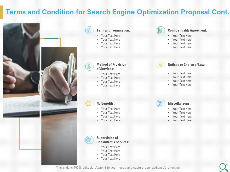 Terms And Condition For Search Engine Optimization Proposal Cont Ppt Outline Microsoft PDF