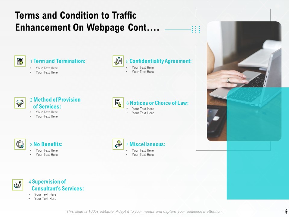 Terms And Condition To Traffic Enhancement On Webpage Cont Ppt PowerPoint Presentation Ideas Slide Portrait PDF