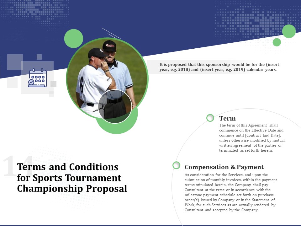 Terms And Conditions For Sports Tournament Championship Proposal Ppt Professional Information PDF