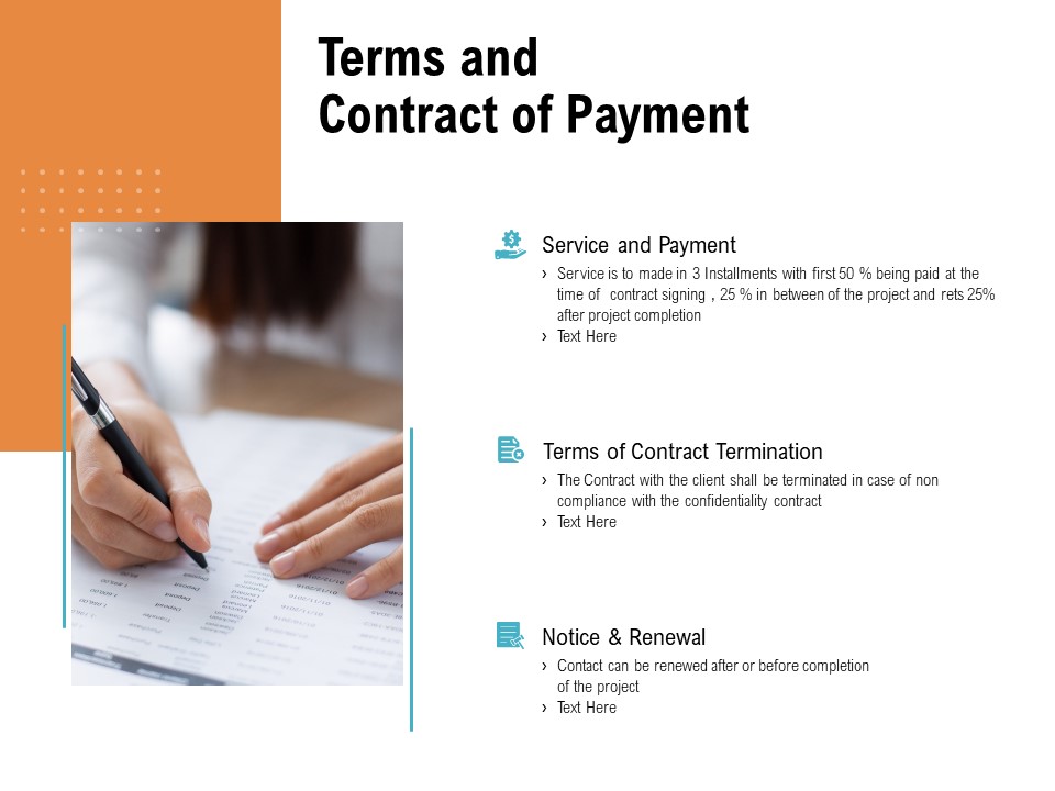 Terms And Contract Of Payment Ppt PowerPoint Presentation File Clipart