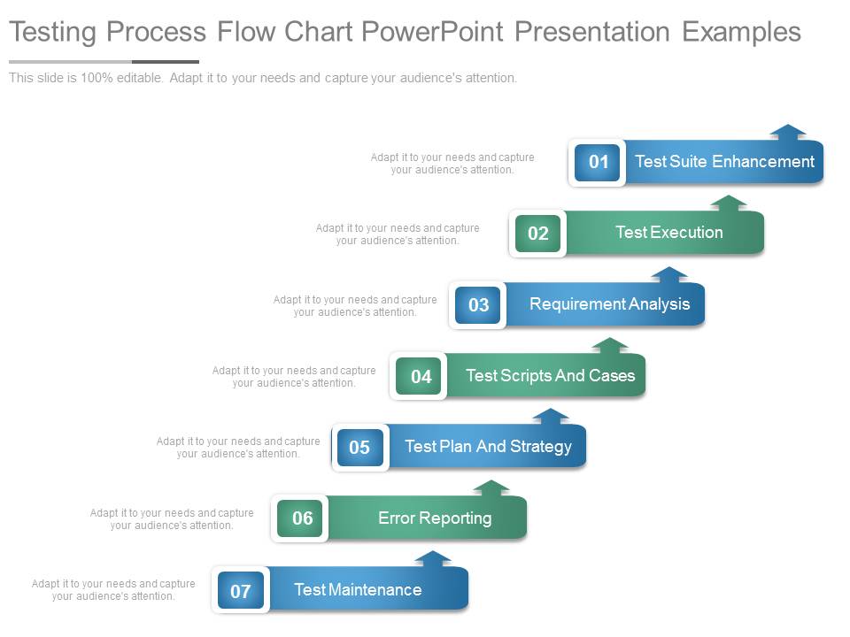 Testing Process Flow Chart Powerpoint Presentation Examples