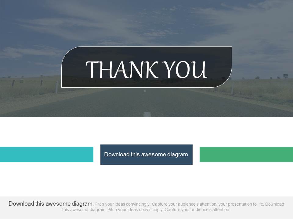 Thank You Design With Open Sky Background Powerpoint Slides