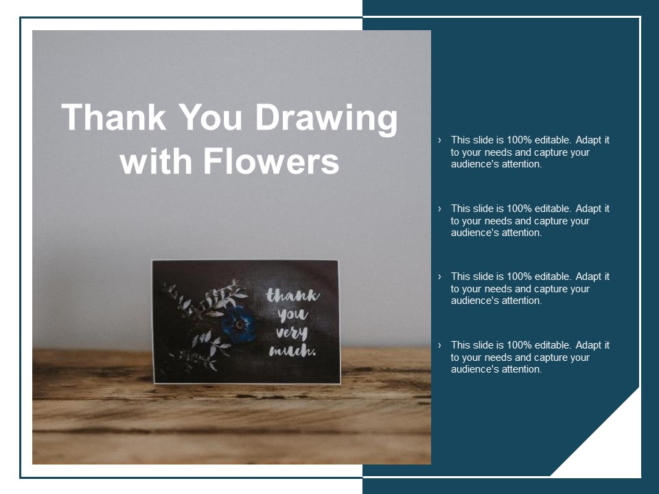 Thank You Drawing With Flowers Ppt Powerpoint Presentation Icon Microsoft