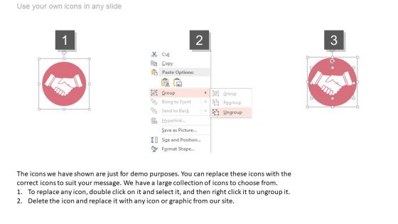 Thank You Text With Handshake Design Powerpoint Slides