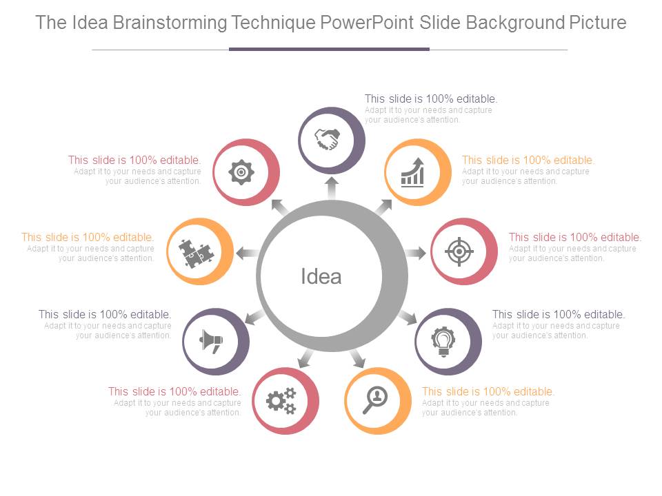 The Idea Brainstorming Technique Powerpoint Slide Background Picture