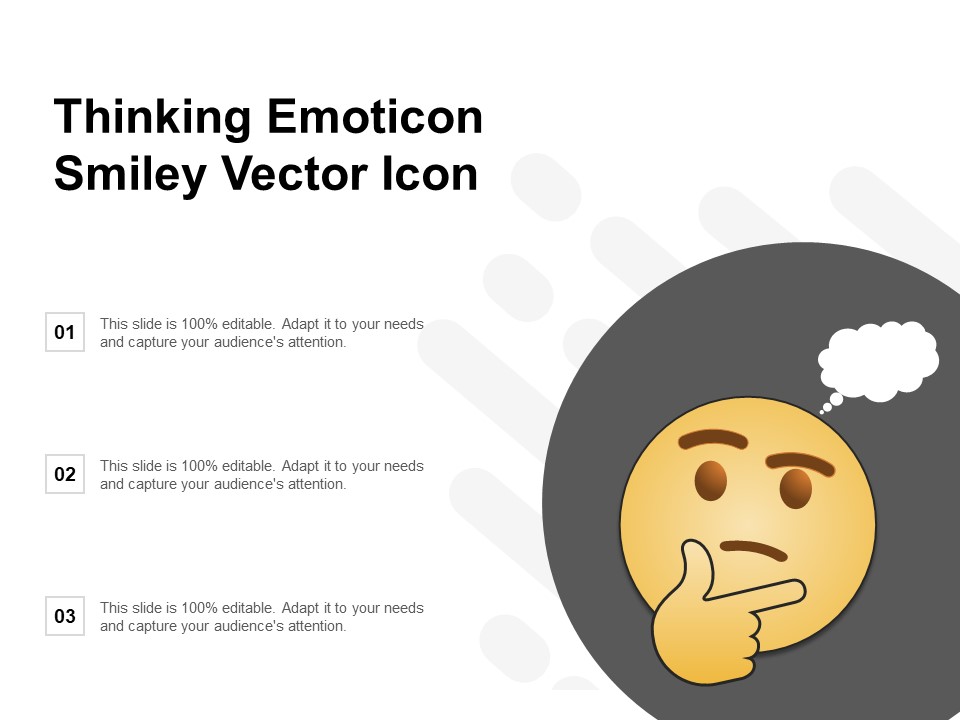 Thinking Emoticon Smiley Vector Icon Ppt PowerPoint Presentation Infographics Professional
