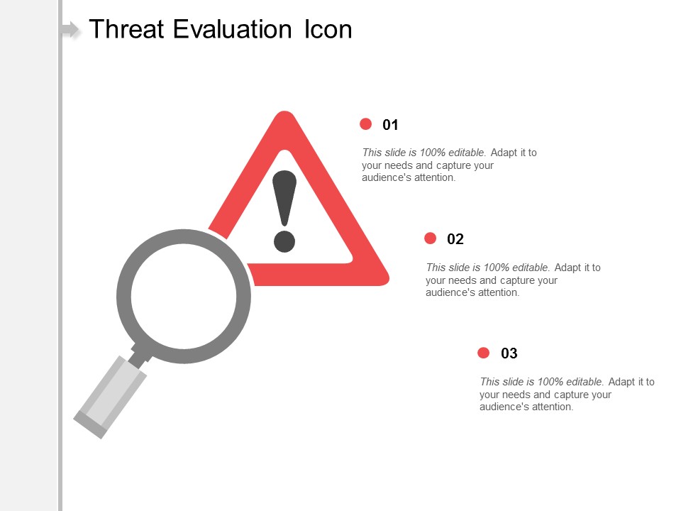 Threat Evaluation Icon Ppt PowerPoint Presentation Outline Graphics Tutorials