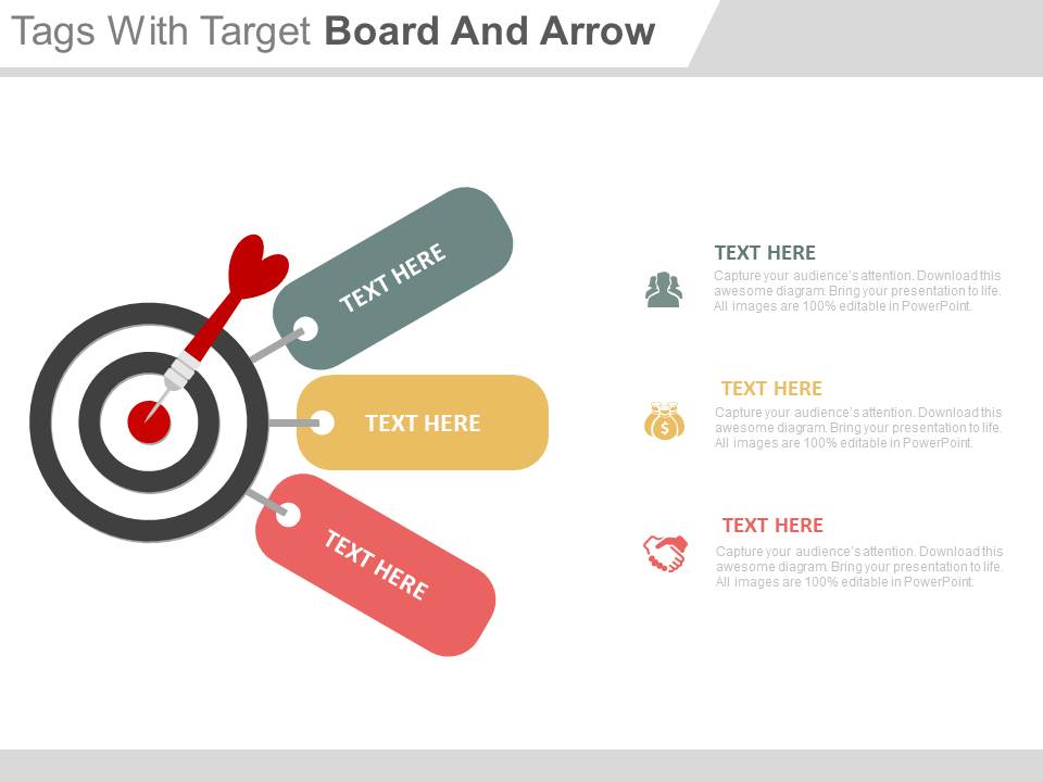 Three Actions To Achieve The Goal Powerpoint Slides