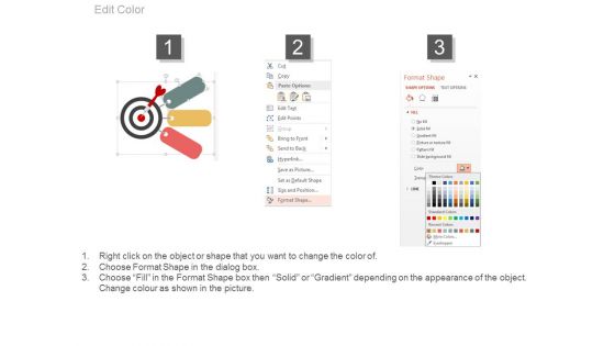 Three Actions To Achieve The Goal Powerpoint Slides