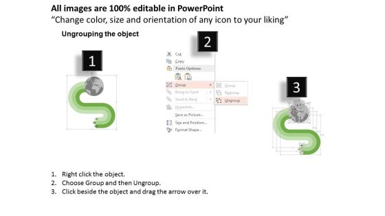 Three Arrows For Global Business Strategy Powerpoint Templates