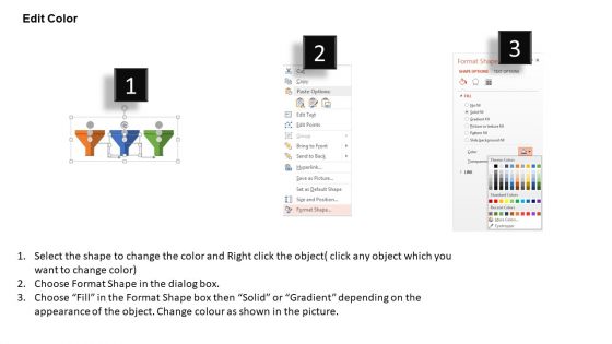 Three Funnel For Sales Process PowerPoint Templates