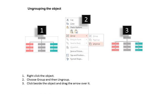 Three Level Flow Chart For Process Flow Powerpoint Template