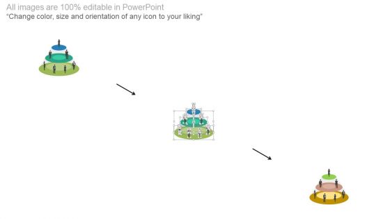 Three Level Management Team Diagram Powerpoint Slides