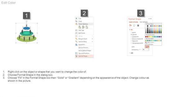 Three Level Management Team Diagram Powerpoint Slides