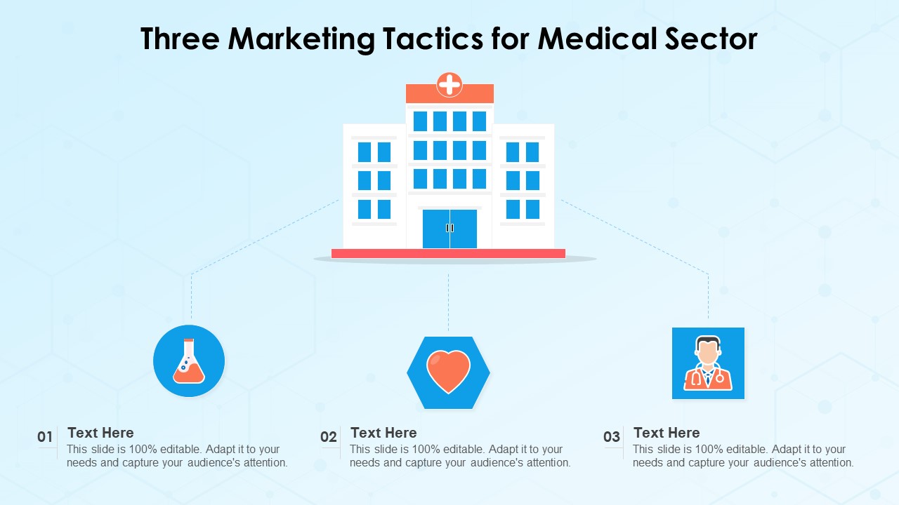 Three Marketing Tactics For Medical Sector Ppt Ideas Icon PDF