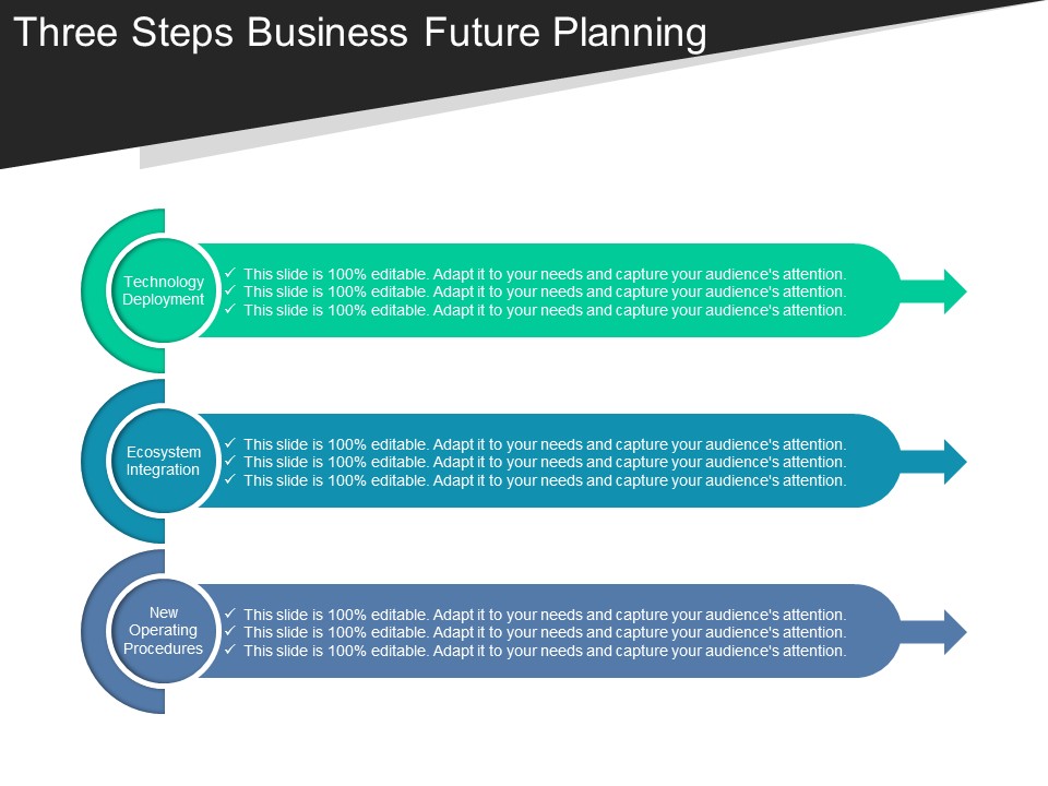 Three Steps Business Future Planning Ppt PowerPoint Presentation Infographics Layouts