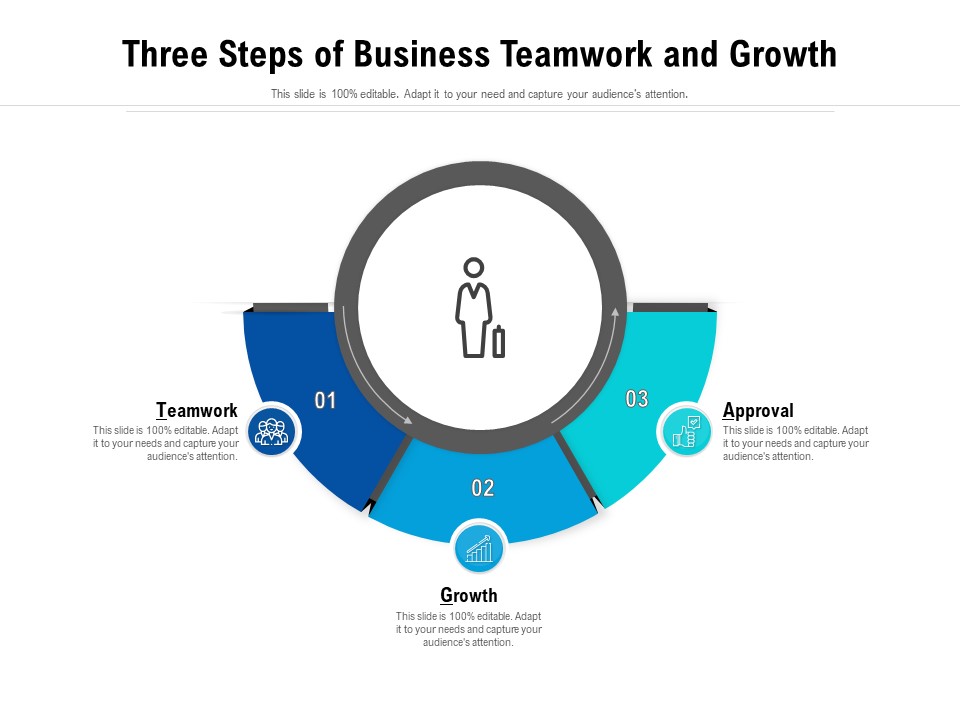 Three Steps Of Business Teamwork And Growth Ppt PowerPoint Presentation Gallery Diagrams PDF