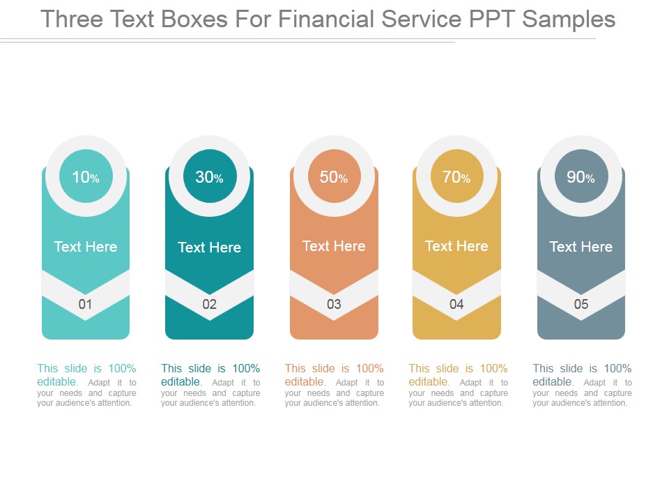 Three Text Boxes For Financial Service Ppt PowerPoint Presentation Templates