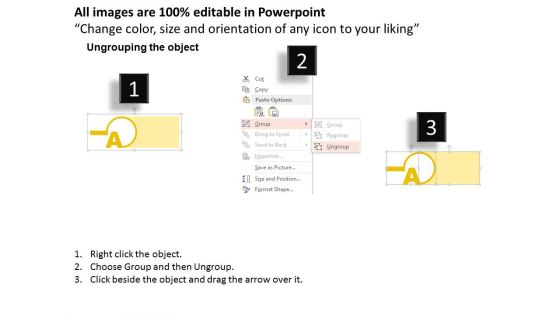 Three Text Tags With Alphabets Powerpoint Templates