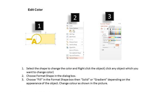 Three Text Tags With Alphabets Powerpoint Templates