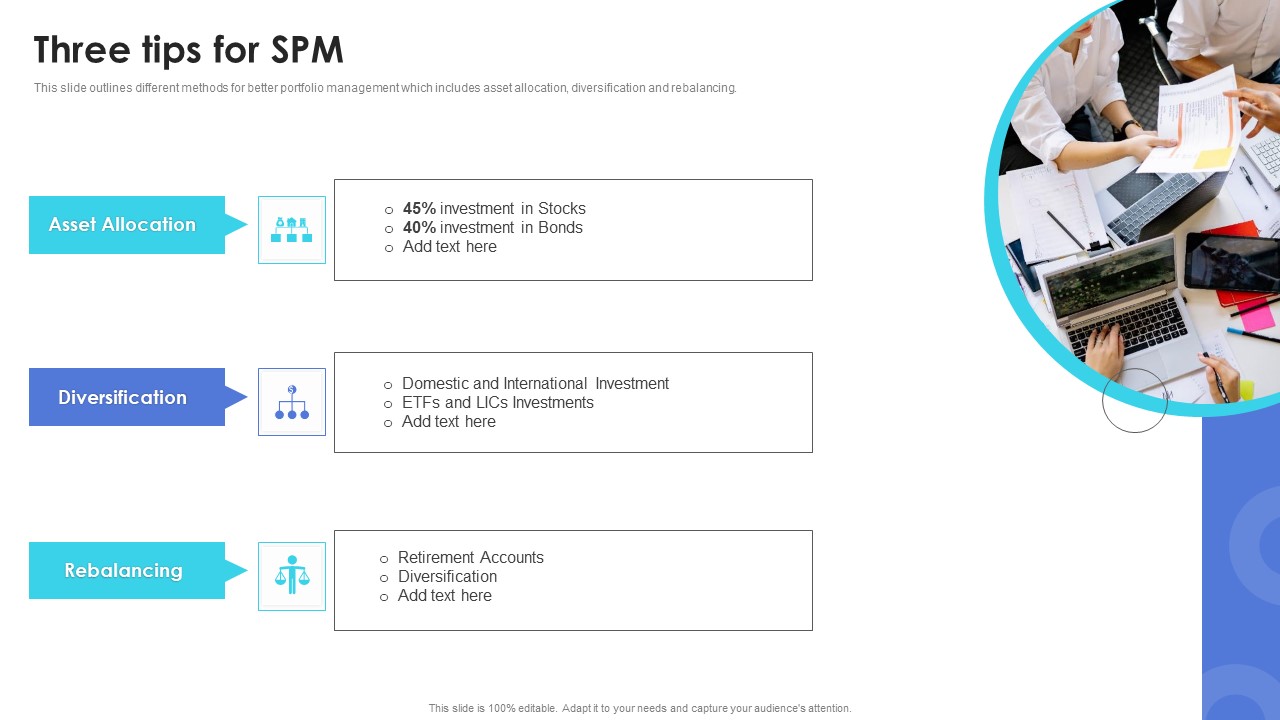 Three Tips For SPM Ppt PowerPoint Presentation Gallery Visual Aids PDF