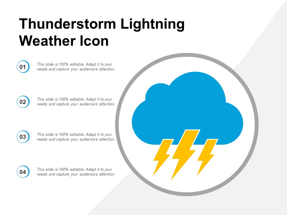 Thunderstorm Lightning Weather Icon Ppt Powerpoint Presentation Icon Infographic Template