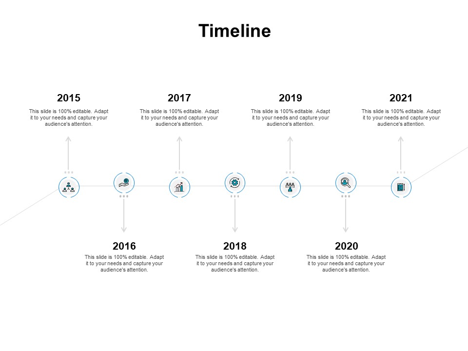 Timeline 2015 To 2021 Ppt PowerPoint Presentation Model Icons