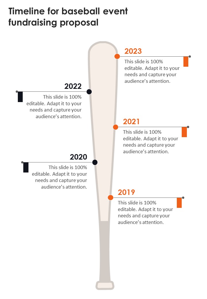 Timeline For Baseball Event Fundraising Proposal One Pager Sample Example Document