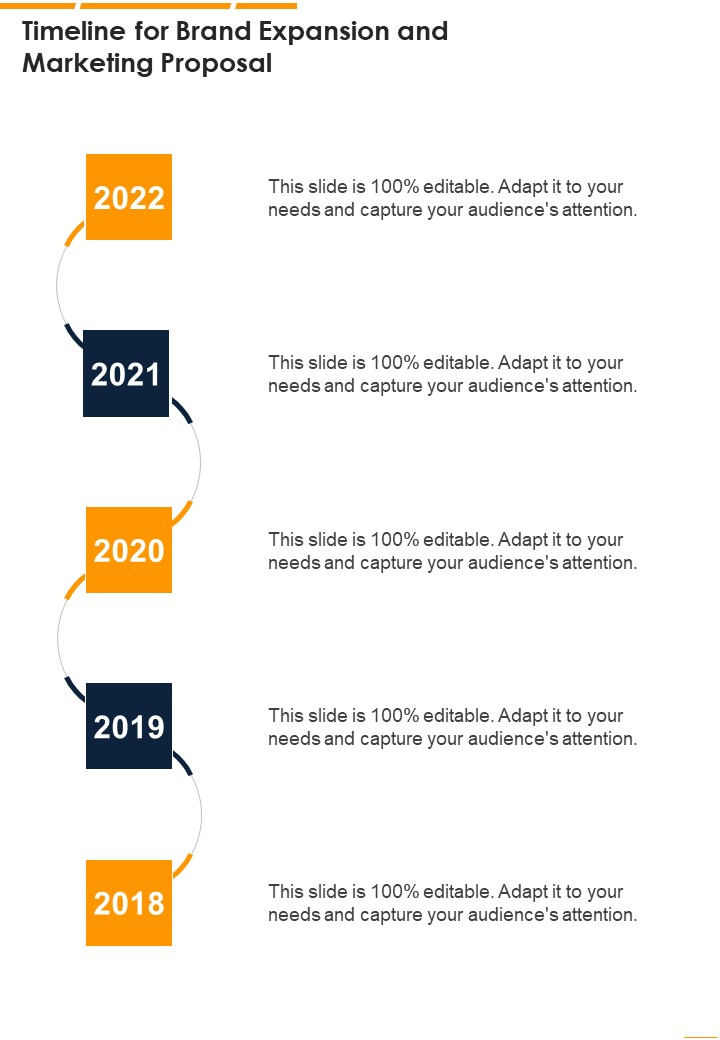 Timeline For Brand Expansion And Marketing Proposal One Pager Sample Example Document