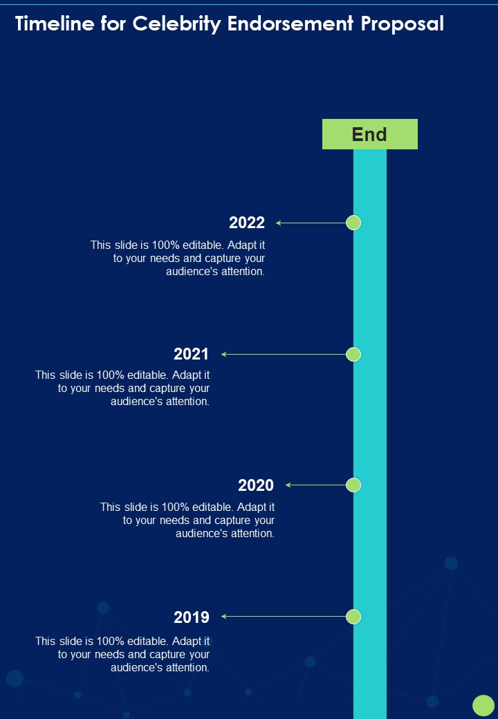 Timeline For Celebrity Endorsement Proposal One Pager Sample Example Document