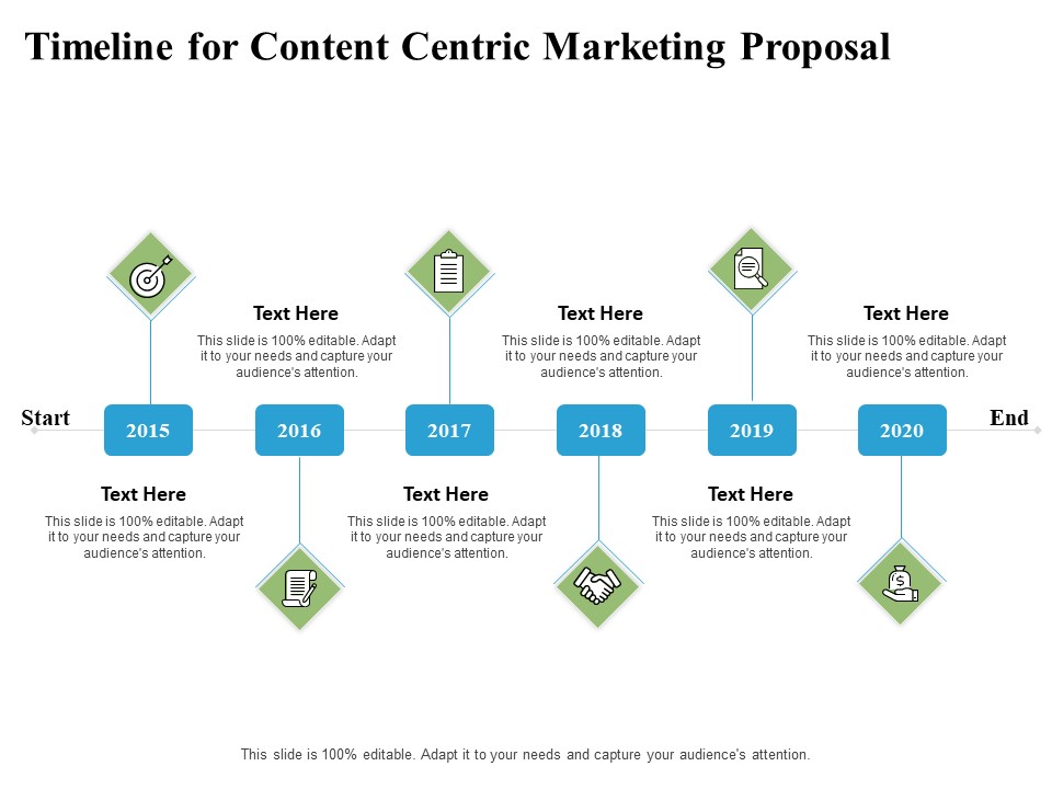 Timeline For Content Centric Marketing Proposal Ppt PowerPoint Presentation Model Format