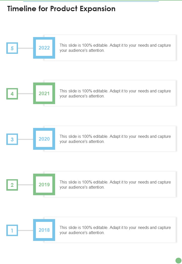 Timeline For Product Expansion One Pager Sample Example Document